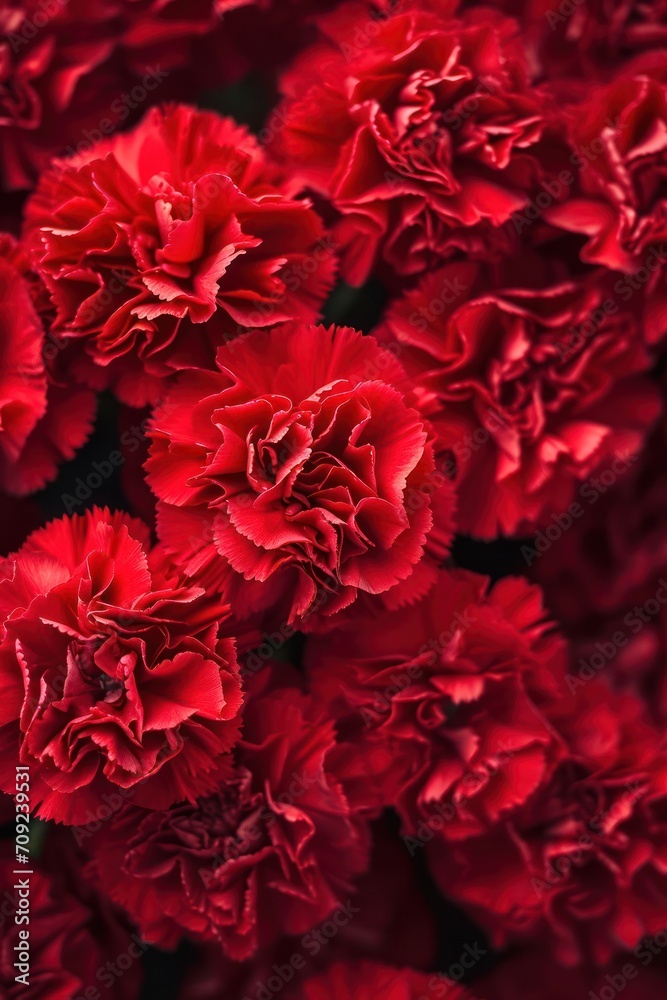 Carnations flowers with red petals Close Up. Natural wallpaper. Spring is here Carnations flowers with red petals Close Up. Natural wallpaper. Spring is here
