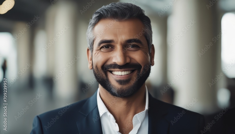 Happy middle aged muslim business man ceo entrepreneur, smiling mature professional executive manager Happy middle aged muslim business man ceo entrepreneur, smiling mature professional executive manager