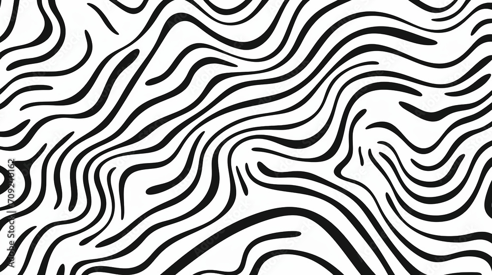Abstract line art background vector. Minimalist pencil hand drawn contour doodle scribble curve lines style background