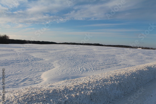 frozen lake in winter