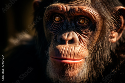 portrait of a chimpanzees