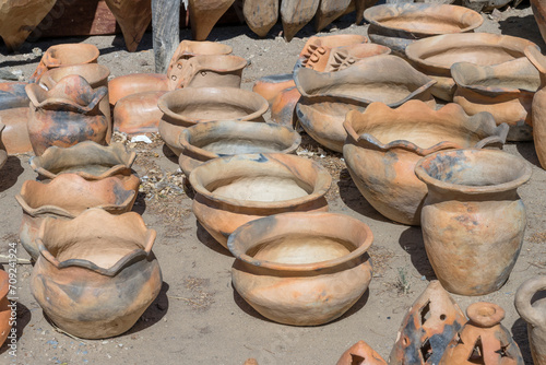 earthenware on sale at craft market, Okahandja, Namibia photo