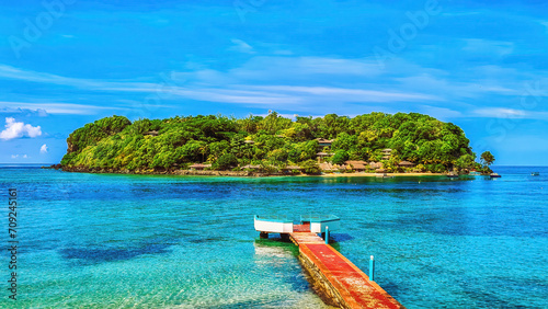 Quadro su tela Young Island Resort, St. Vincent and The Grenadines.