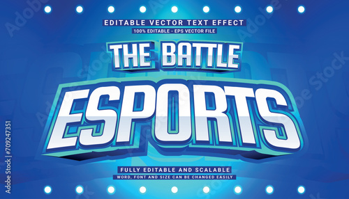 ESPORT GAMER 3D TEXT EFFECT EDITABLE VECTOR SPORT SOCCER BASKET BADMINTON BLUE LIGHT GLOW IN THE DARK 1