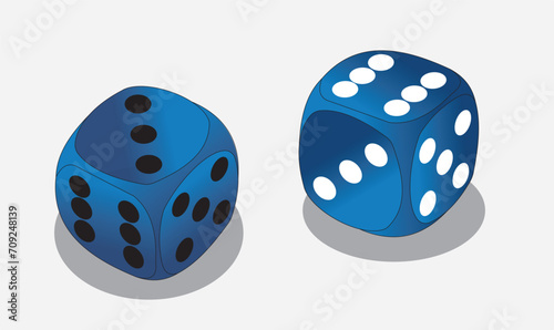 Image vectorielle Casino Dice Ensemble d'icônes authentiques. Image vectorielle ensemble de dés rouges roulants isolés sur fond blanc. Pièces de jeu de société 3d. Cubes de Red Poker