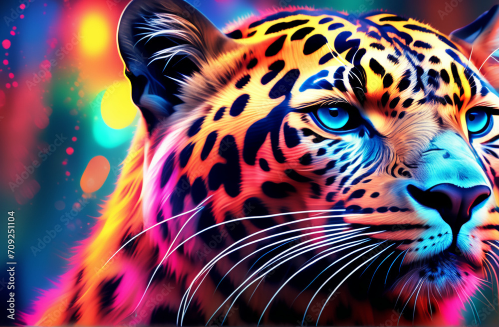 leopard neon photography leopard neon photography