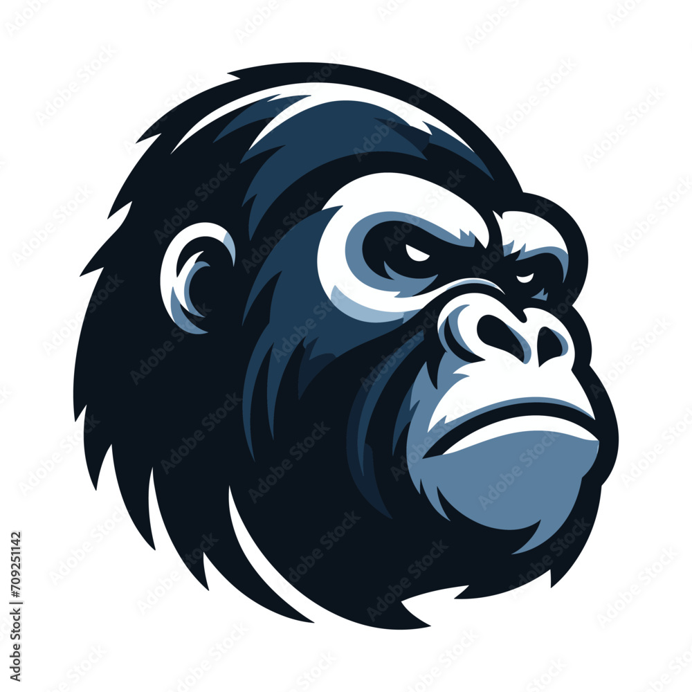gorilla ape monkey head mascot design logo vector illustration isolated on white background gorilla ape monkey head mascot design logo vector illustration isolated on white background