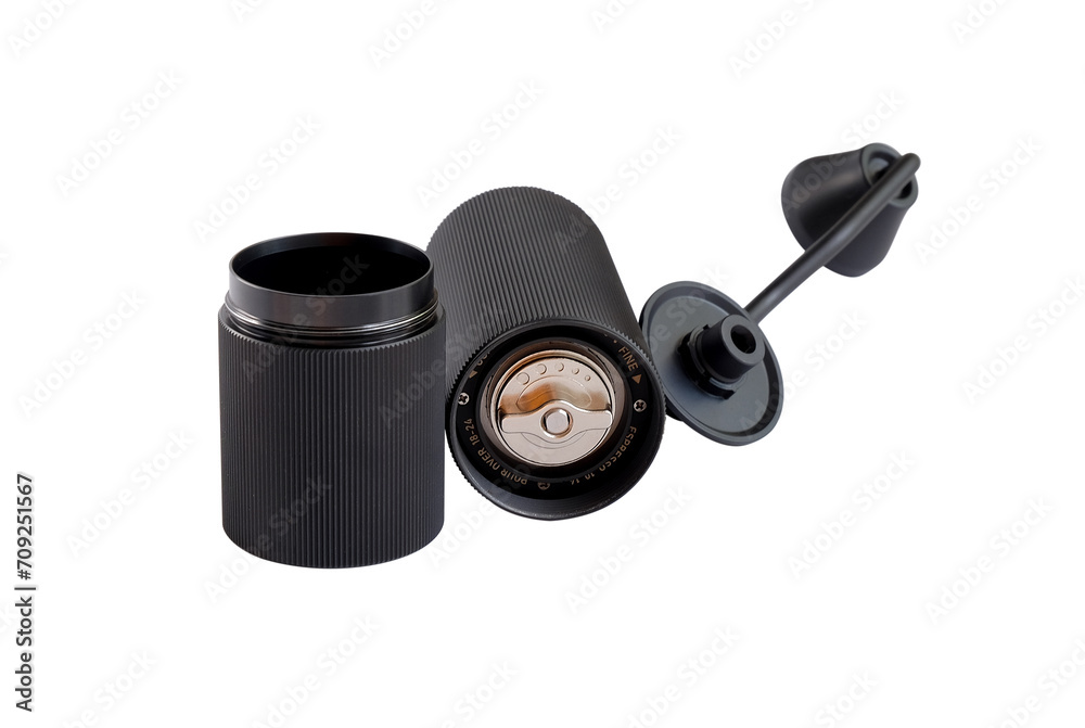 Stainless manual coffee grinder by handle Equipment. Stainless manual coffee grinder by handle Equipment.
