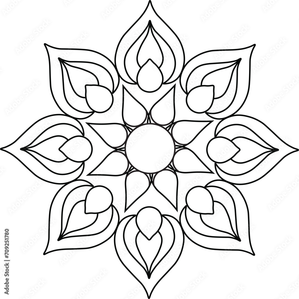 Obraz premium Vector Mandala Coloring Pages & Books
