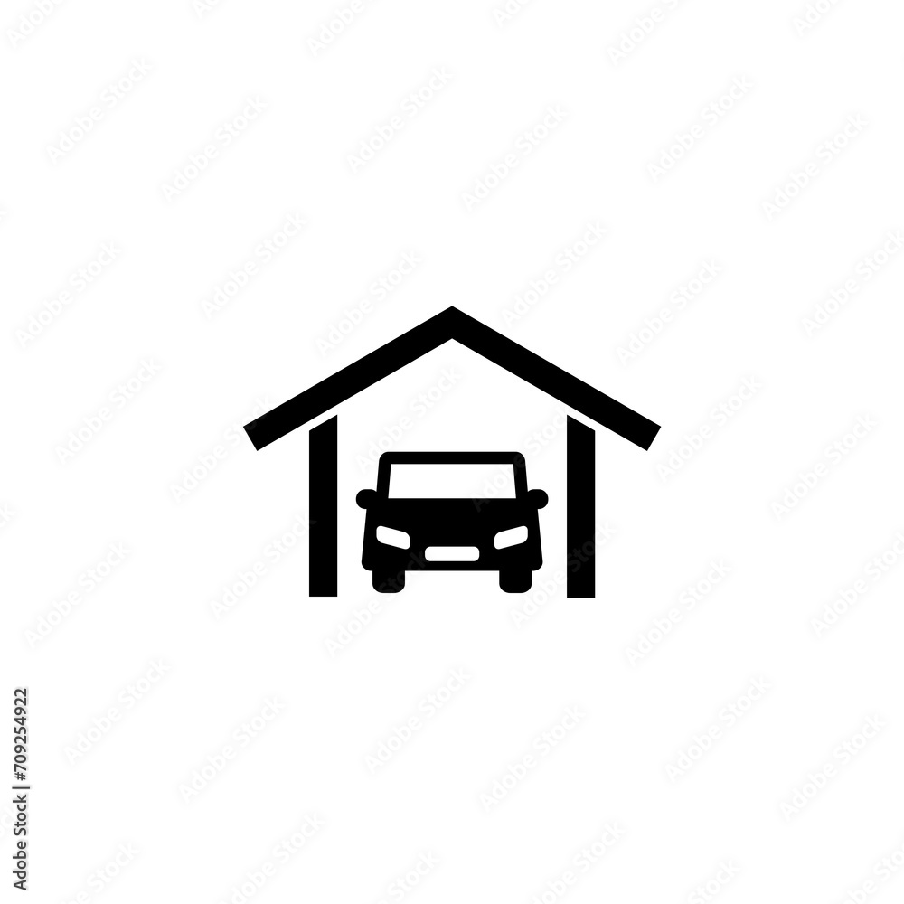 Garage icon isolated on white background Garage icon isolated on white background