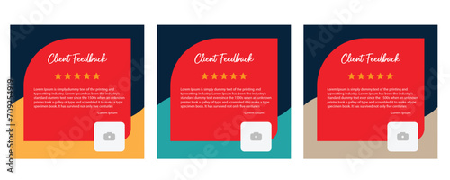 Customer testimonial & feedback template social media post design