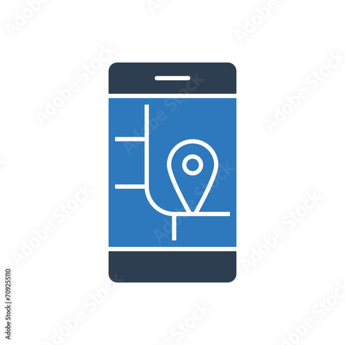 Location Map Pin Icon - Road Icon