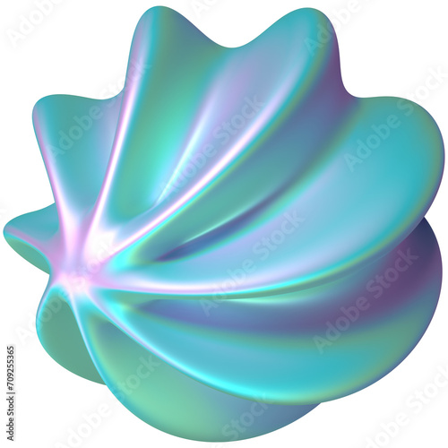 holographic futuristic shapes