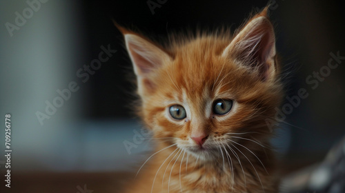 red kitten. Cute little red kitten. AI Generative
