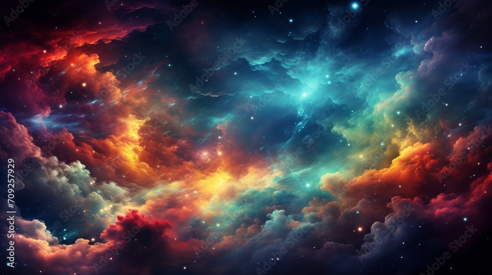 Cosmic ballet swirling galaxies, ethereal nebulae, and radiant comets in starlit expanse Cosmic ballet swirling galaxies, ethereal nebulae, and radiant comets in starlit expanse