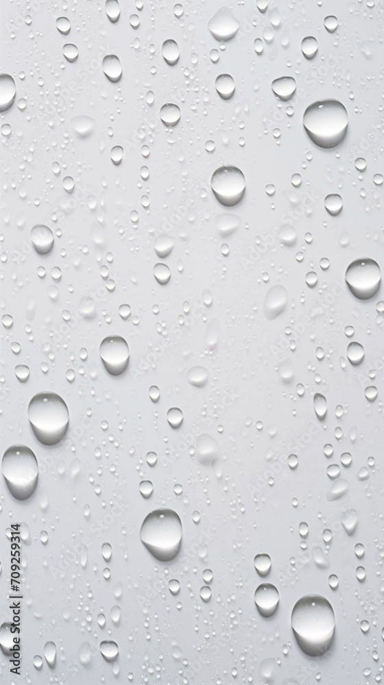 Water drops on a white background