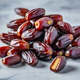 Pile of dates isolated on a white background AI generate Image