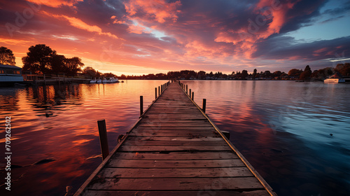sunset on the lake © Smilego