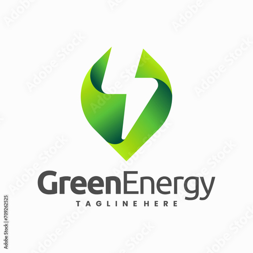 Free Download Renewable logo with leaf combination concept - GFXLoad