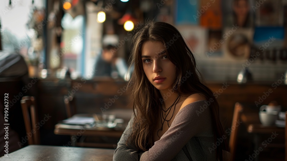 Woman in a Cafe Bathed in Soft Daylight
Woman in a Cafe Bathed in Soft Daylight