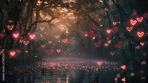 enchanted love forest in the valentines day pragma photo