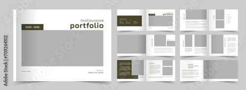 Minimalist Portfolio Brochure, Architecture Portfolio Layout, Portfolio Brochure Layout, A4 Template
