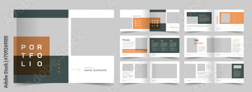 Landscape Portfolio Template, Portfolio Layout, Architecture Portfolio, Vector Template