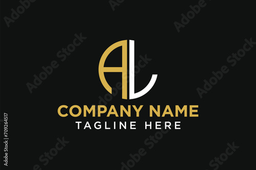 letter AL circle logo