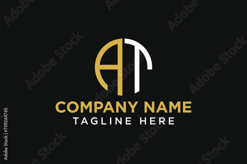 letter AT circle logo
