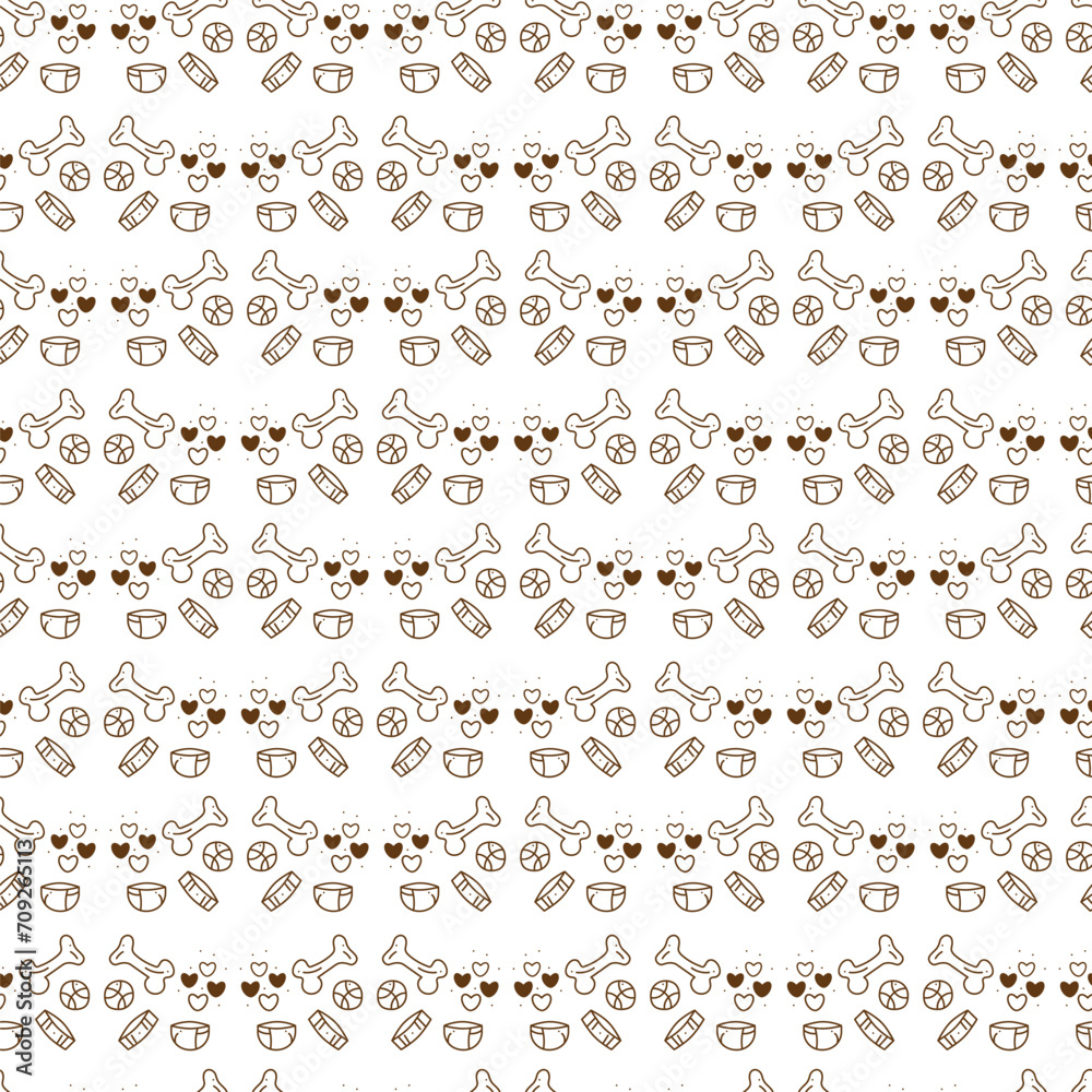 Dogs things doodle. Seamless pattern with cute dogs things and hearts. Great for wrapping paper. Dogs things doodle. Seamless pattern with cute dogs things and hearts. Great for wrapping paper.