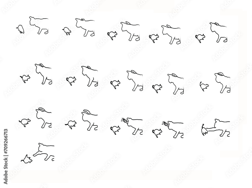 Cat slap to rat image sequence. Cat slap to rat image sequence.