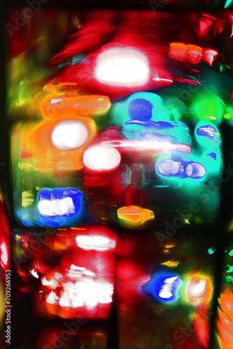 Light bokeh multicolor festive abstract background