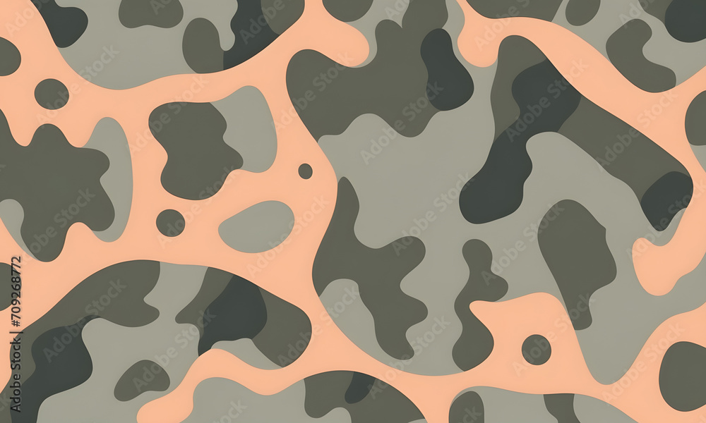 Fototapeta premium Soft Sunrise Camouflage Pattern Military Colors Vector Style Camo Background Graphic Army Wall Art Design