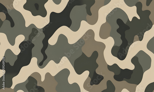 Camouflage Pattern Military Colors Vector Style Camo Background Graphic Army Wall Art Design