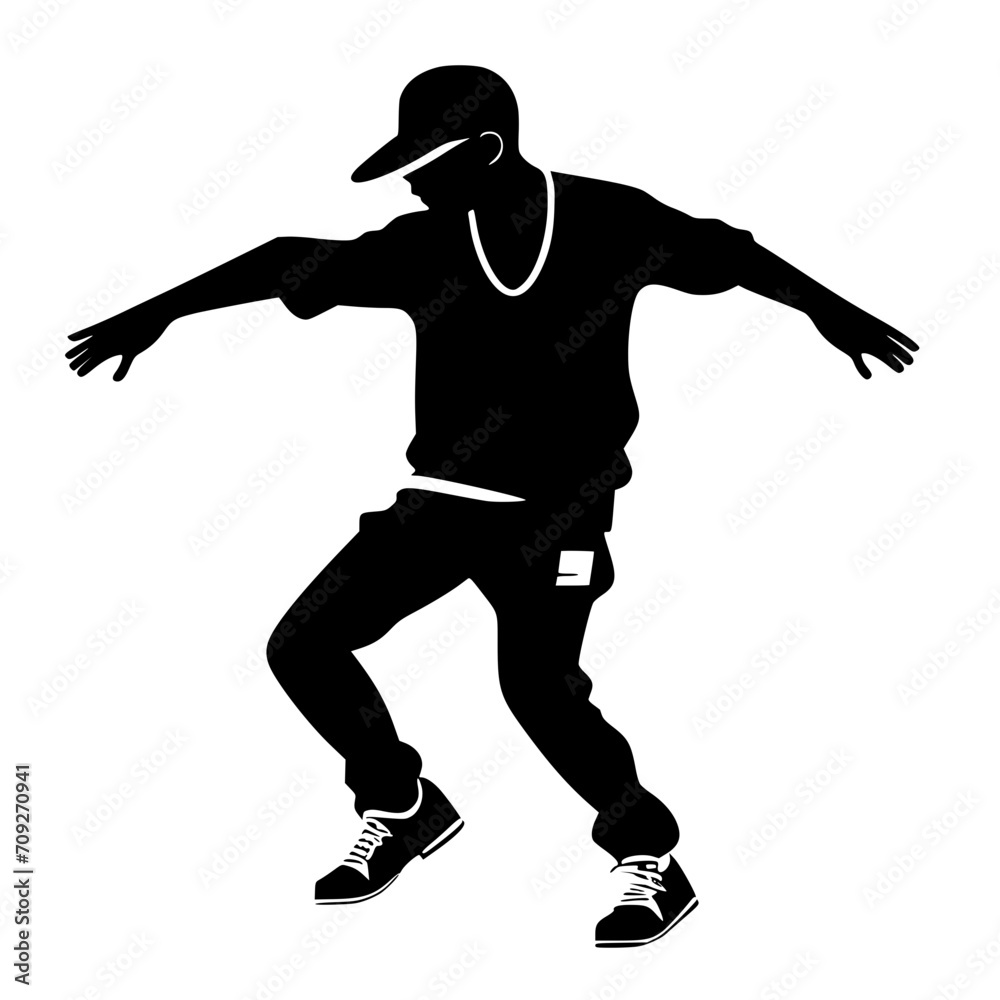 Street Dancer silhouette of a person