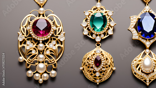 Gold ornaments design ideas for necklace, earrings, bangles made with Gold, diamonds, pearls and gems