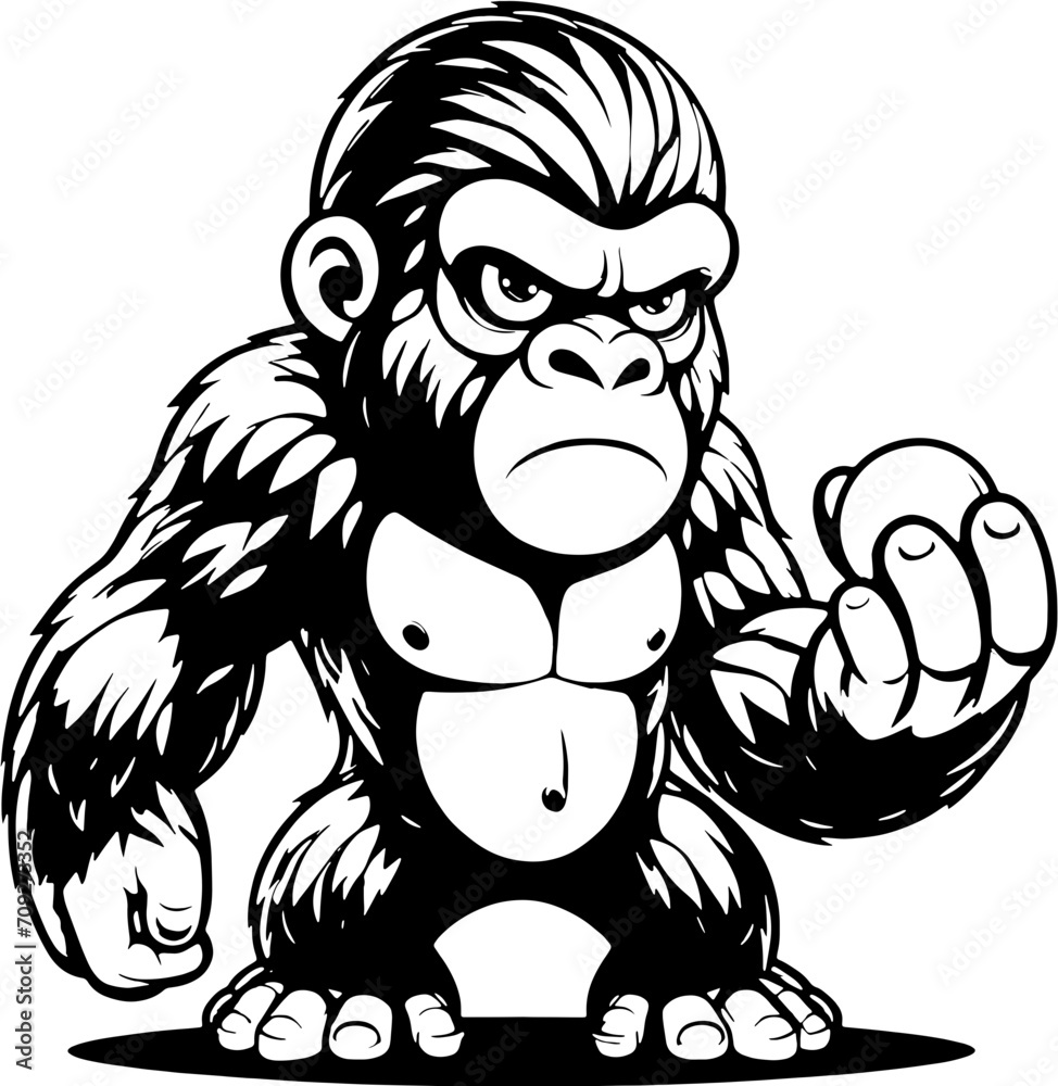 Fototapeta premium Glimmer Gorilla Cartoon icon 6
