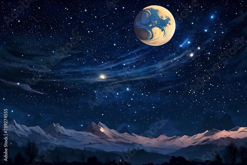 moon and stars © Sana