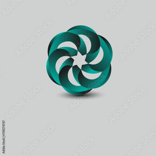 volumetric flower in 3D format