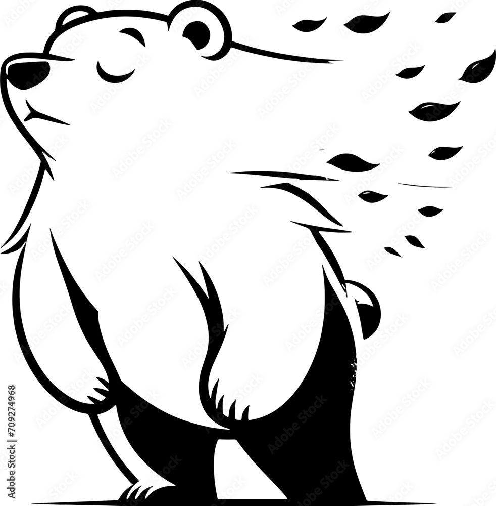 Fototapeta premium Breezy Bear Cartoon icon 14