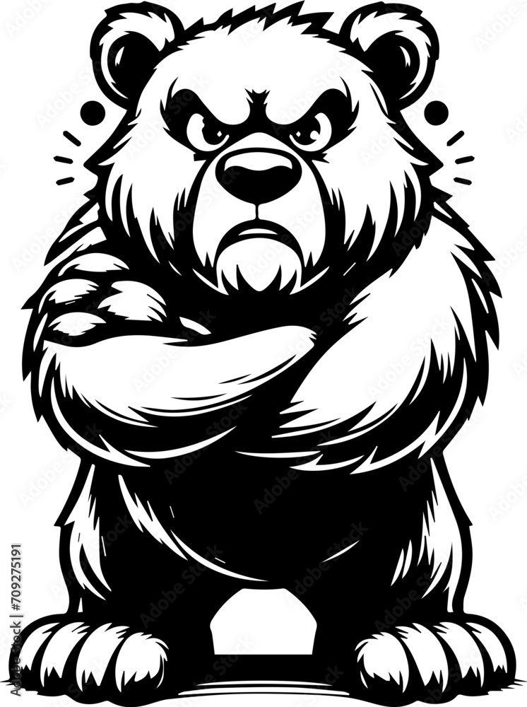 Obraz premium Angry Bear Cartoon icon 10