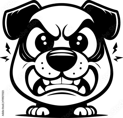 Fototapeta Naklejka Na Ścianę i Meble -  Angry Dog Cartoon icon 10