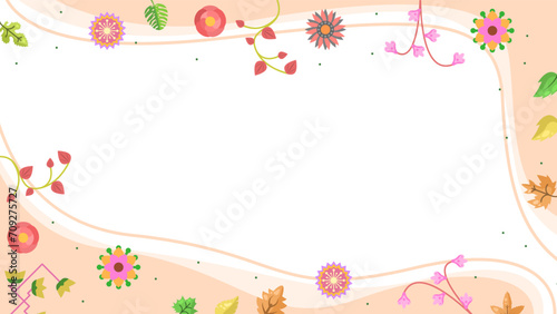 Light Abstract Nature Spring Summer Botanical Background Beautiful With Branches And Flowers Decoration Wallpaper Vector Design Style