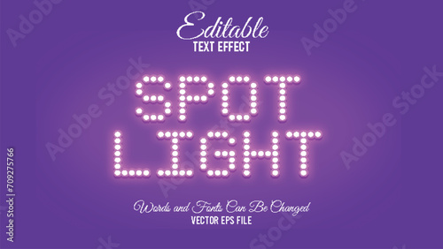 spot light editable text effect