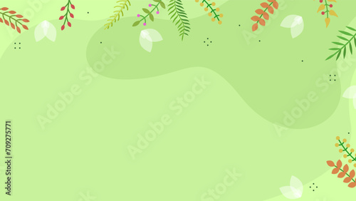 Light Abstract Nature Spring Summer Botanical Background Beautiful With Branches And Flowers Decoration Wallpaper Vector Design Style