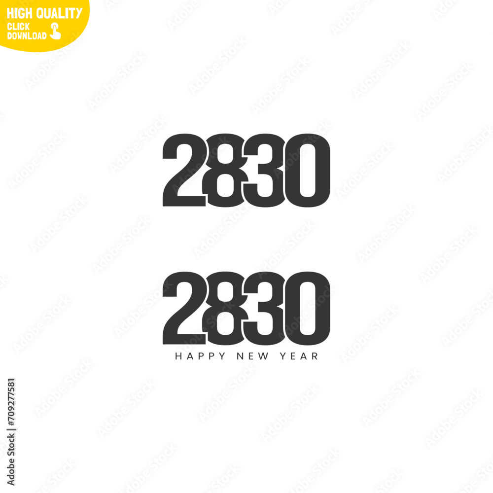 Creative Happy New Year 2830 Logo Design Creative Happy New Year 2830 Logo Design