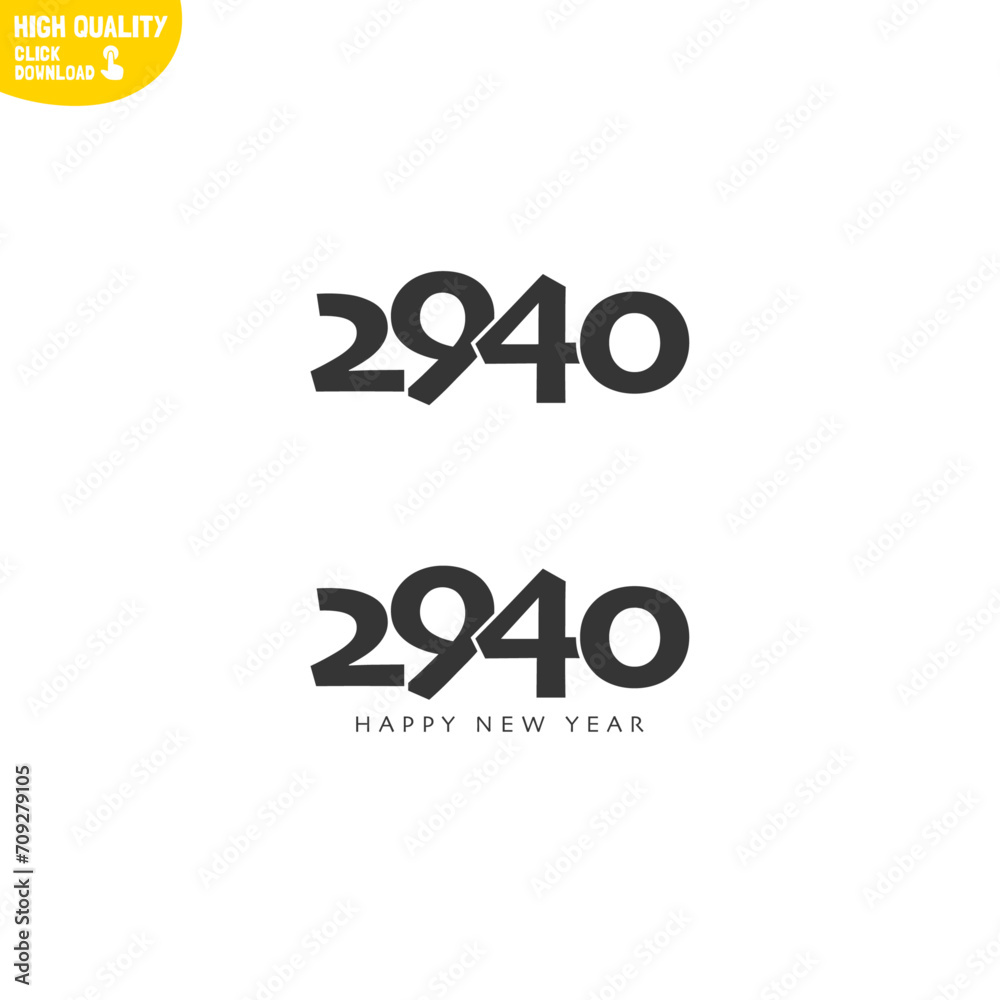 Creative Happy New Year 2940 Logo Design Creative Happy New Year 2940 Logo Design