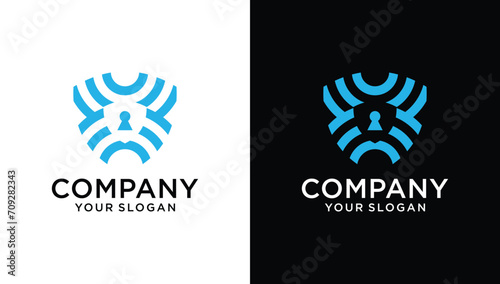 security logo design technology shield security logo for your company, shield logo for data security