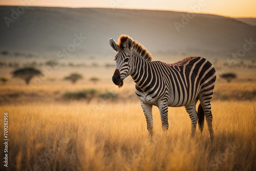 zebra in the wild