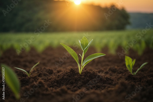 sprout growing in soil